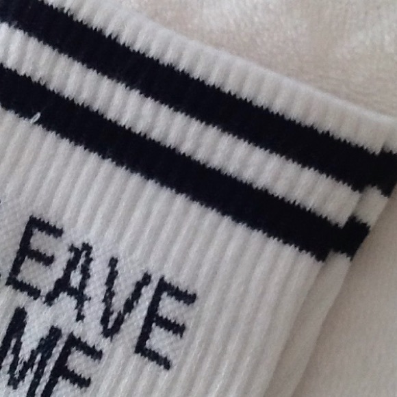 Leave Me Alone Black Ankle Socks - Picture 6 of 8